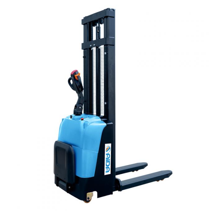 1500 kg elektrikli, 1600/2500/3000/3500mm kaldırma ile sarma-üstü palet yığıcı üzerinde durun 0