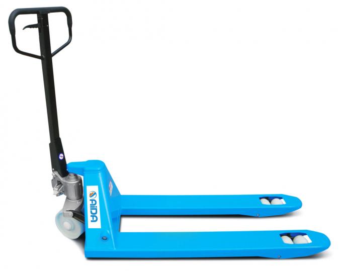 Hidrolik El Pallet Kamyonu 2000kg Mavi Tozla Kaplı Bitirme 0