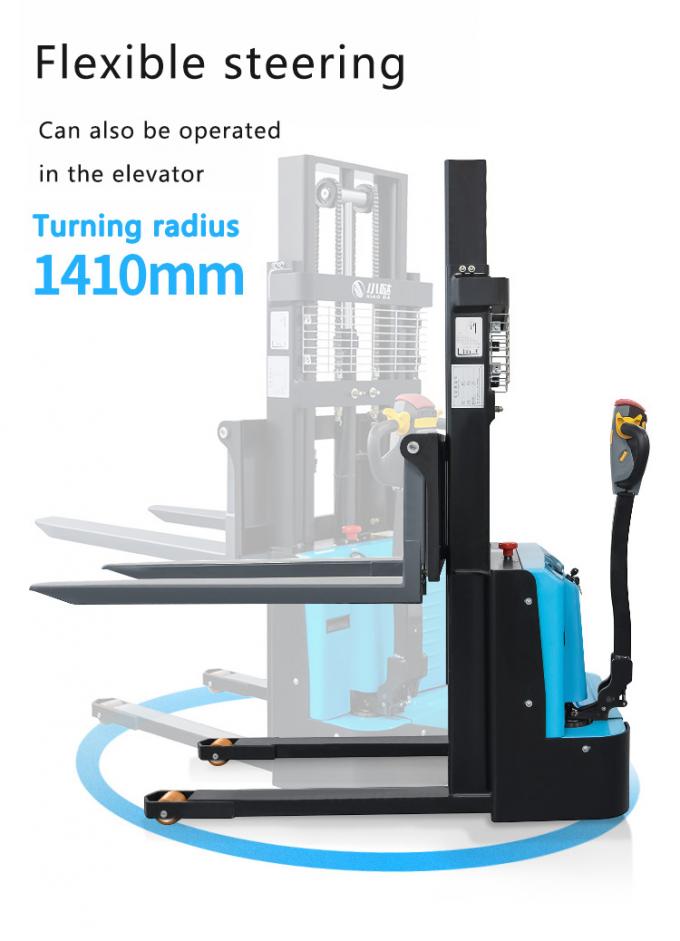 Yürüyüşçü Stand On Palet Stacker tam elektrikli palet stacker ulaşmak walkie stacker 3