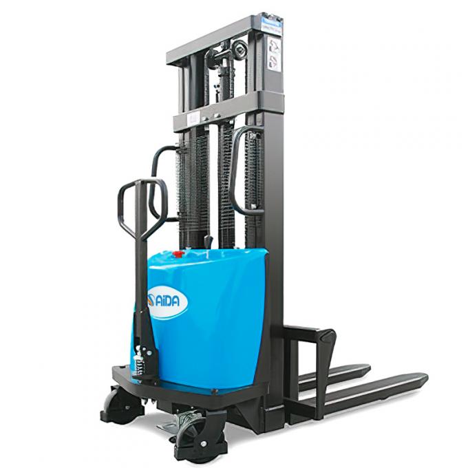 Depo Yarı Elektrikli Palet Yükleyici 1,5 tonluk Forklift Pil ile çalıştırılır 0