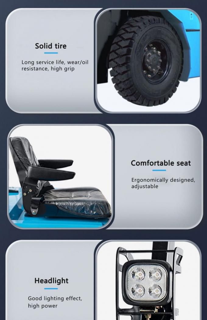 Lojistik Dağıtım Küçük Elektrikli Forklift Forklift kamyonet 3m Yükseklik 3