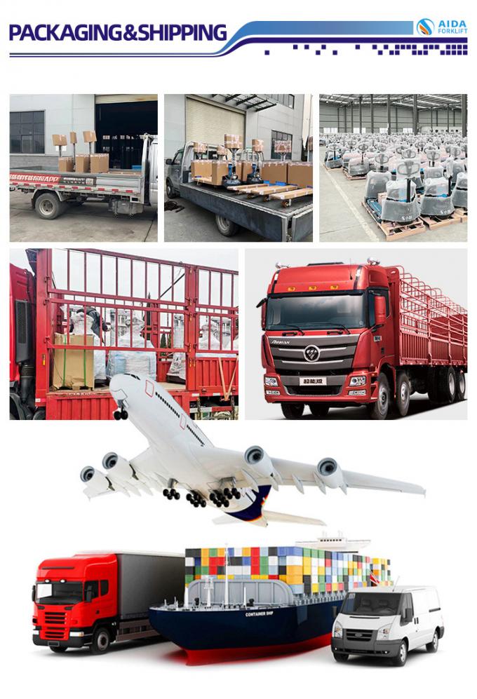 Lityum İyon Mini Elektrikli Güçlü Forklift 3000mm Asansör Yükseklik Oturuş Elektrikli Forklift 11
