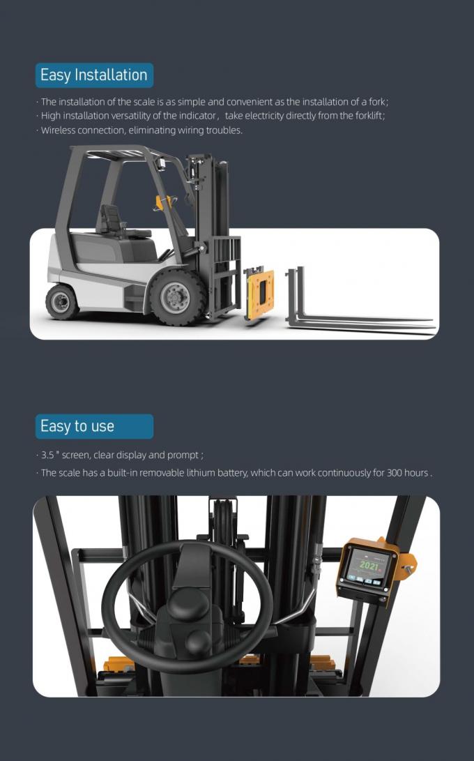 Ağırlık Dijital Çatal Telaş 4500kg Otomatik LCD Ekran Çatal yük ağırlığı göstergesi 2
