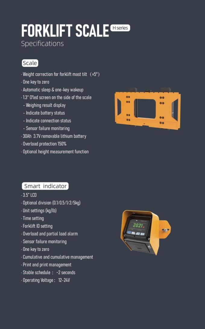 Bluetooth Forklift Montajlı Ölçüler Forklift tartma sistemi 3